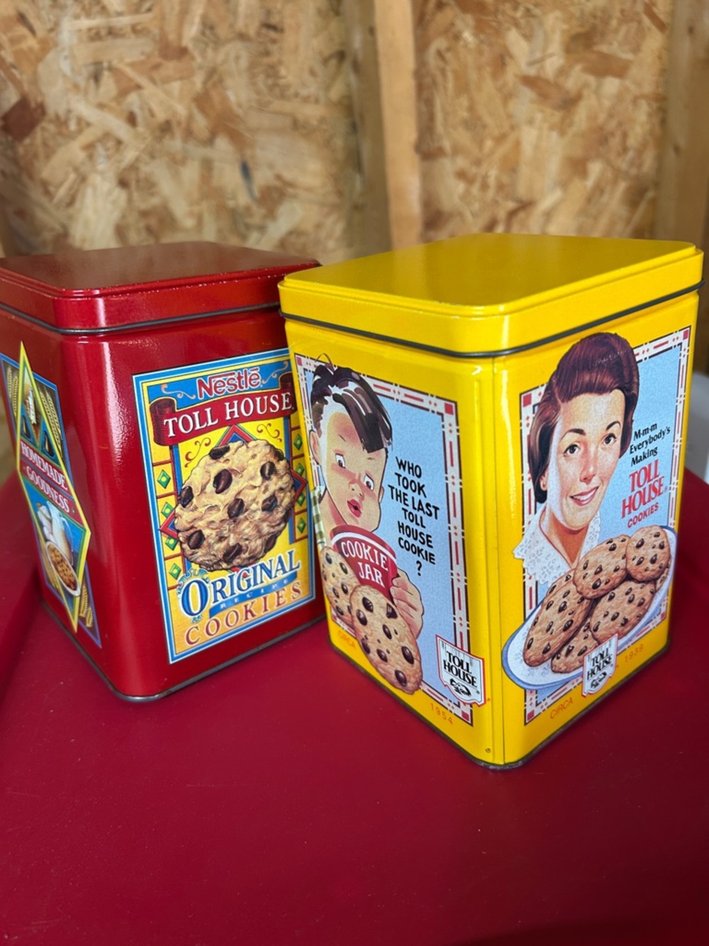 VINTAGE Nestle’ Red and Yellow tins